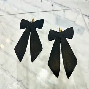 Black Bow Earrings